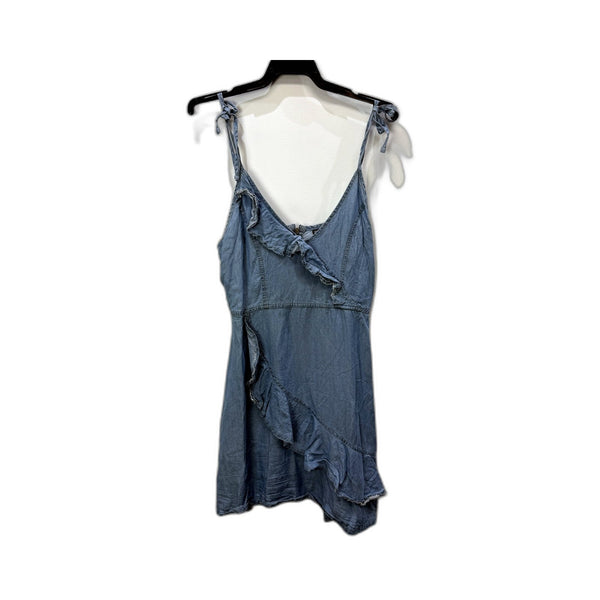 Brave Soul Womens Denim Casual Jumpsuit in Blue, Size 10