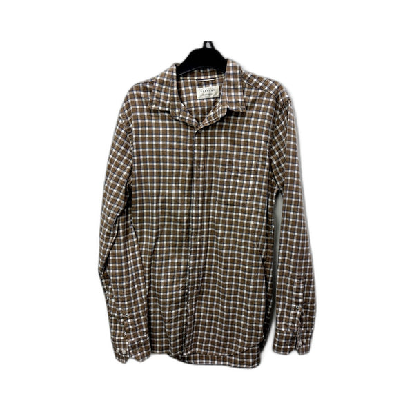 Trenery Mens Plaid Button-Down Shirt Casual Cotton Checkered Multi Color Size XS