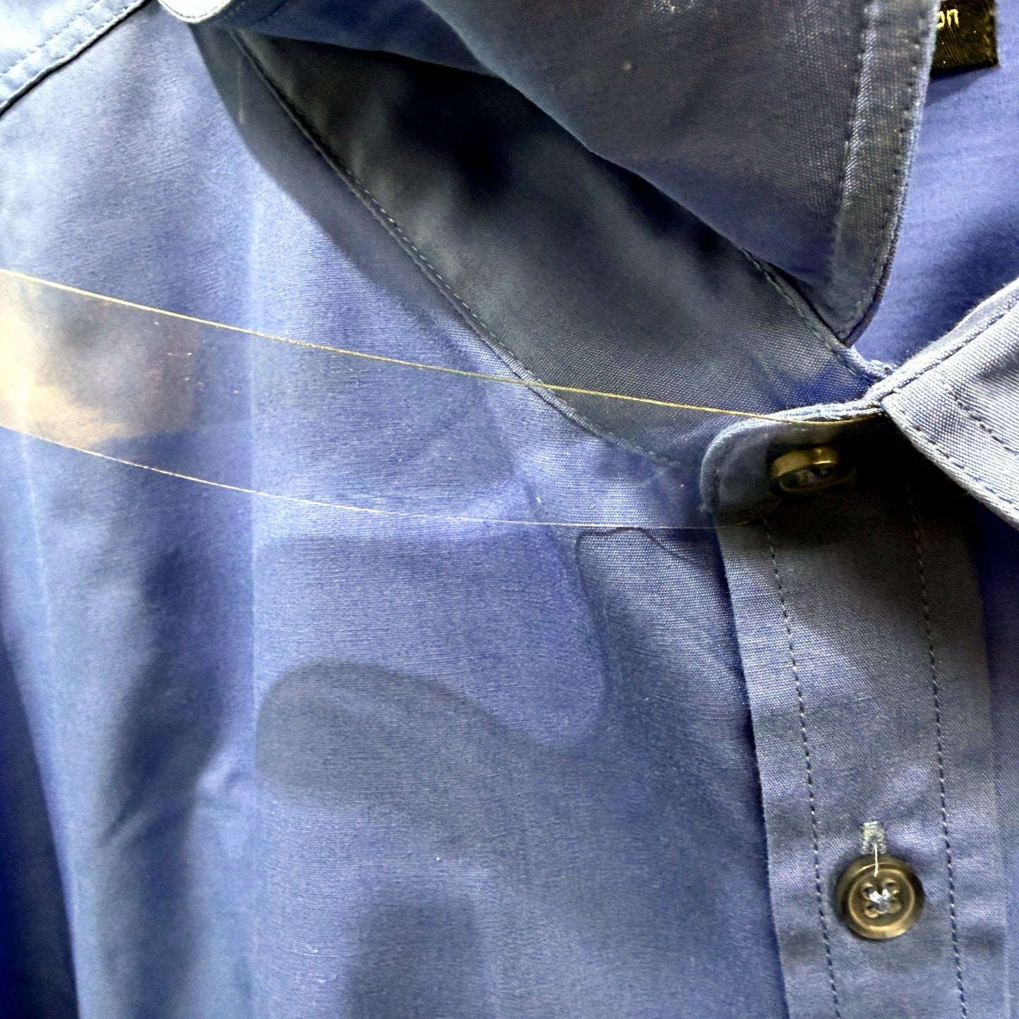 Fletcher Jones Mens Button-Down Shirt Blue Casual Formal Office Wear Size 48