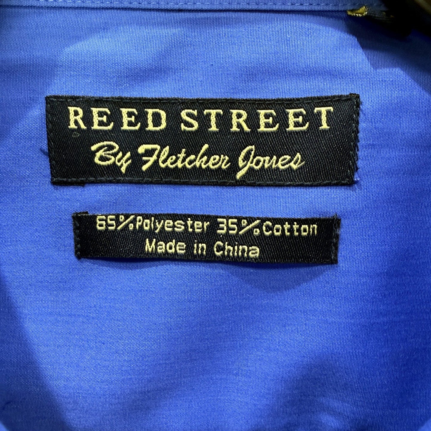Fletcher Jones Mens Button-Down Shirt Blue Casual Formal Office Wear Size 48