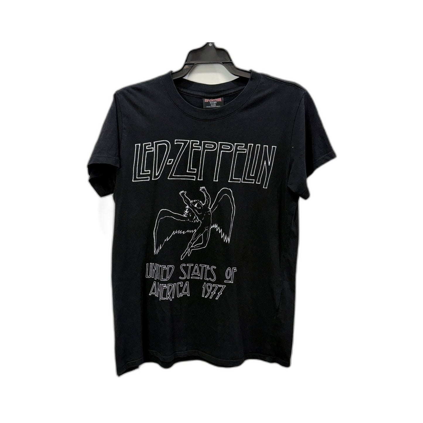 Led Zeppelin Mens Vintage Rock Band Black T-Shirt for Small Size