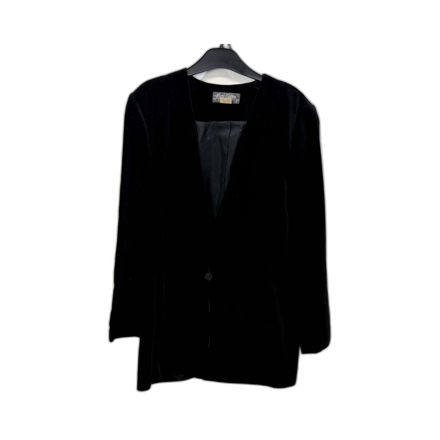 Perry Cutten Womens Black Velvet Blazer Formal Jacket Size 12