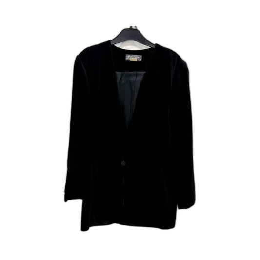 Perry Cutten Womens Black Velvet Blazer Formal Jacket Size 12