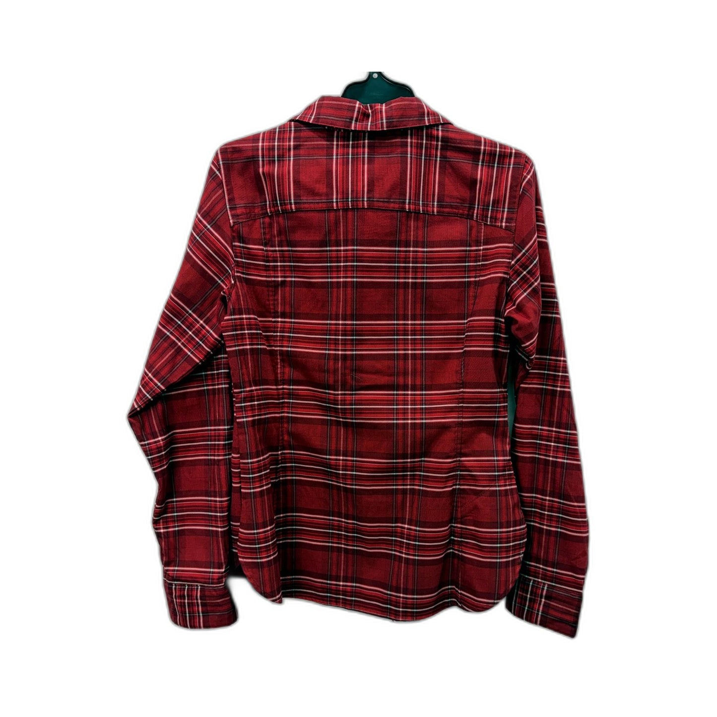 Columbia Womens Plaid Flannel Button-Down Shirt in Red, Cozy & Stylish Size S