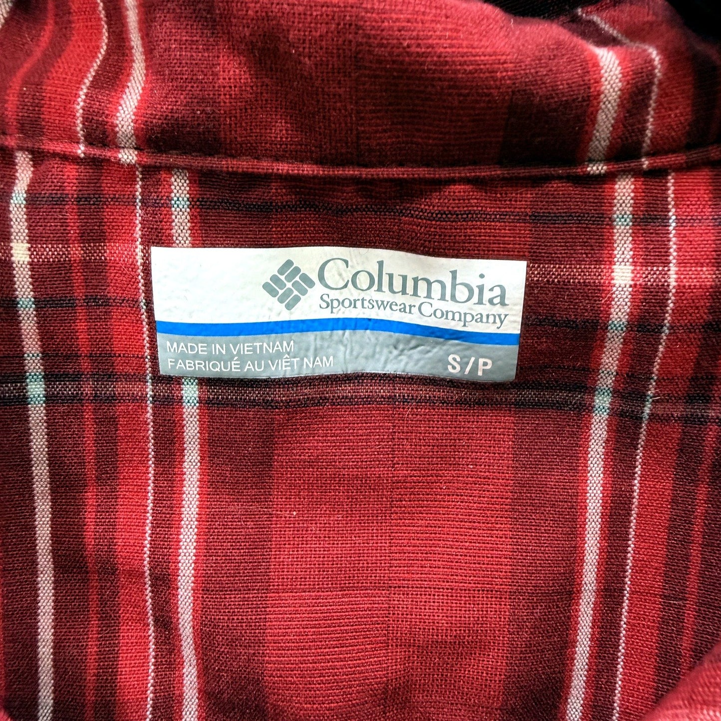 Columbia Womens Plaid Flannel Button-Down Shirt in Red, Cozy & Stylish Size S