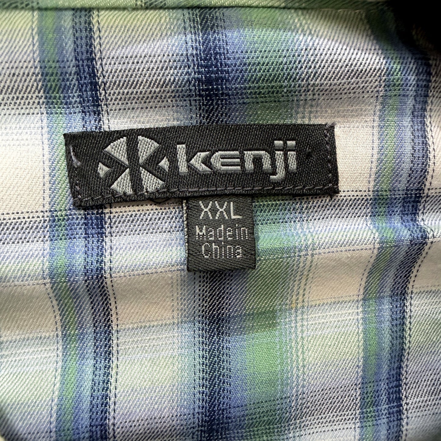 Kenji Mens Plaid Button-Down Shirt Multi Color Casual Cotton Size XXL
