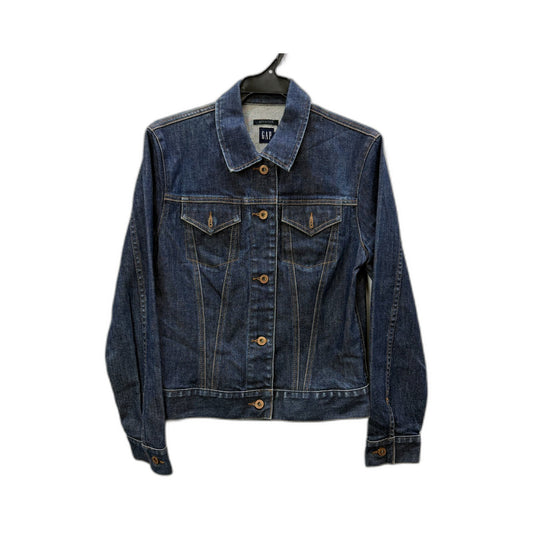 GAP Womens Dark Blue Denim Jacket - Casual Cotton Outerwear Size M