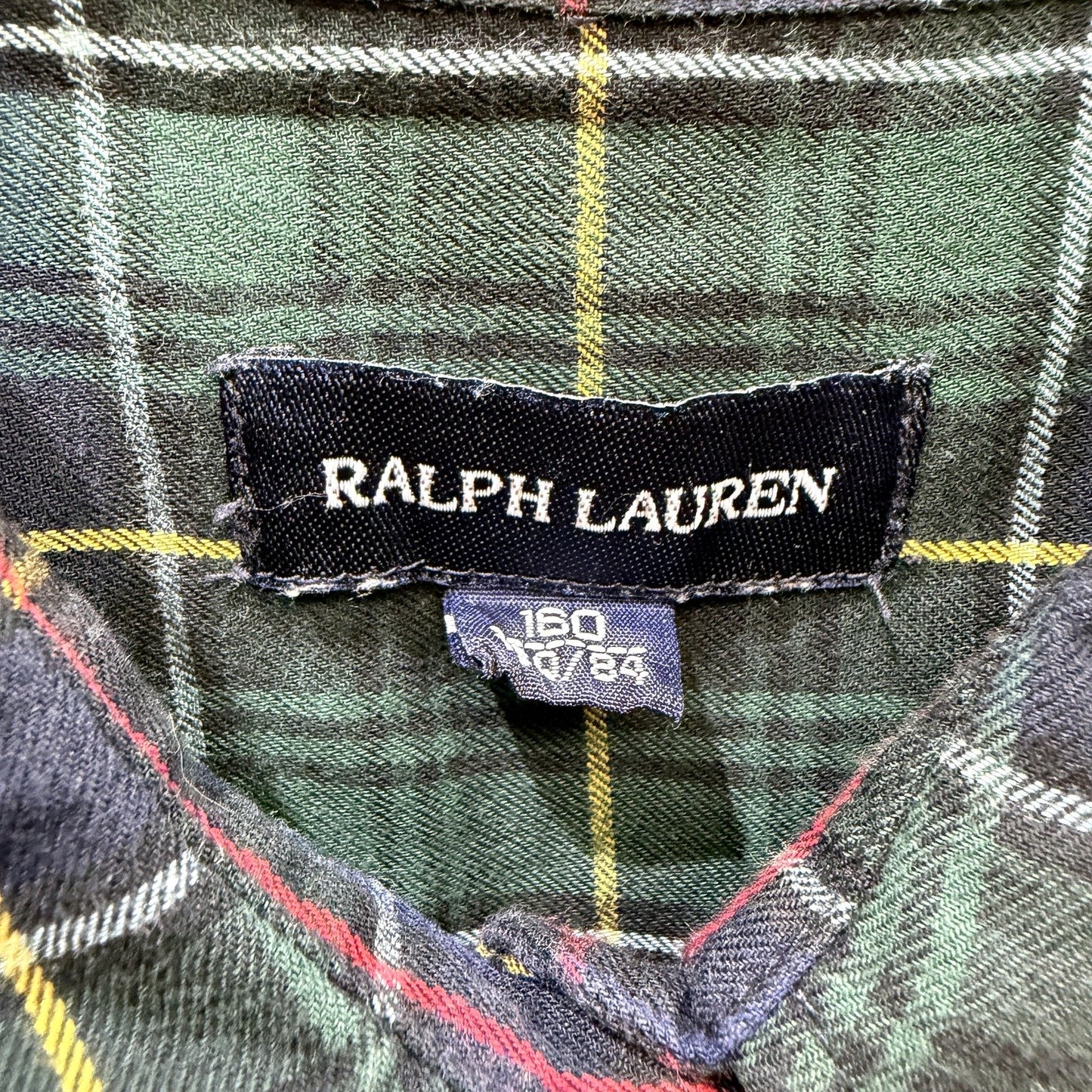 Ralph Lauren Womens Plaid Button Front Dress with Ruffled Hem in Multi Color