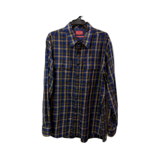 Thomas Cook Mens Plaid Button-Down Shirt Cotton Multi Color Size XL