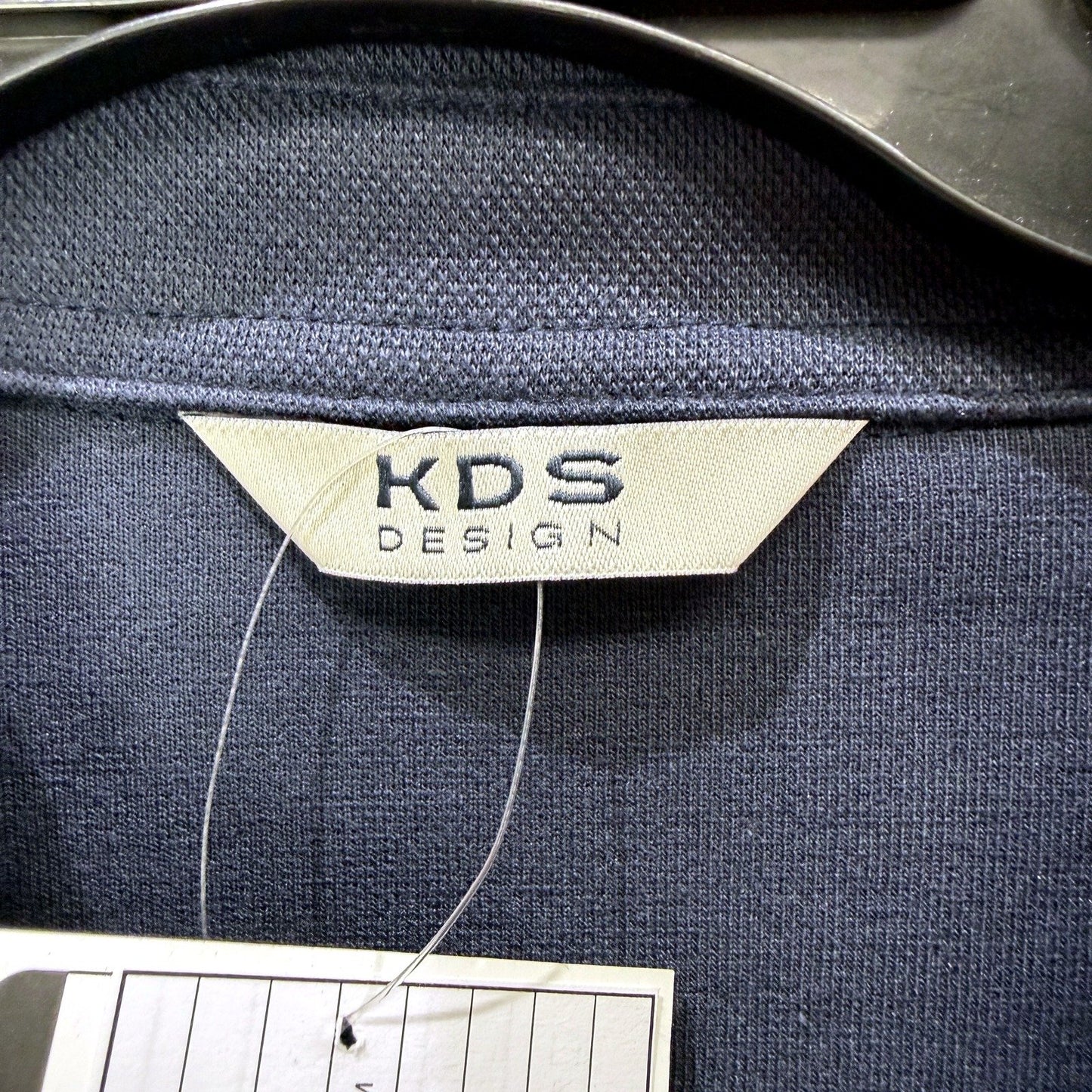 KDS Design Mens Jersey Overshirt with Navy Patch Pockets, Size M NEW