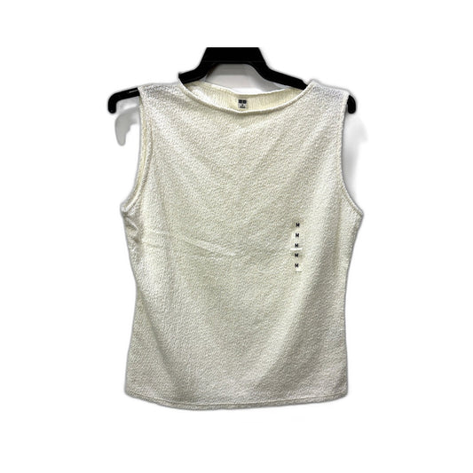 Uniqlo Womens Textured Pullover Sweatshirt in Cream, Size M NEW