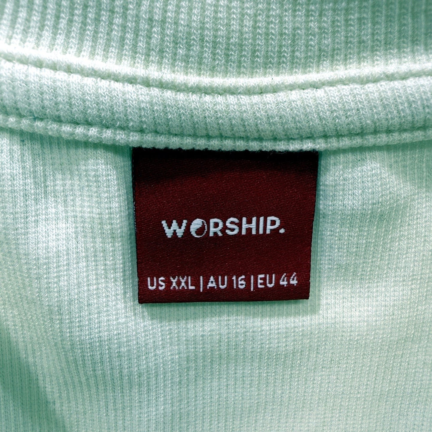 Worship Supplies Womens Cropped T-Shirt Graphic Organic Cotton Cream Size 16
