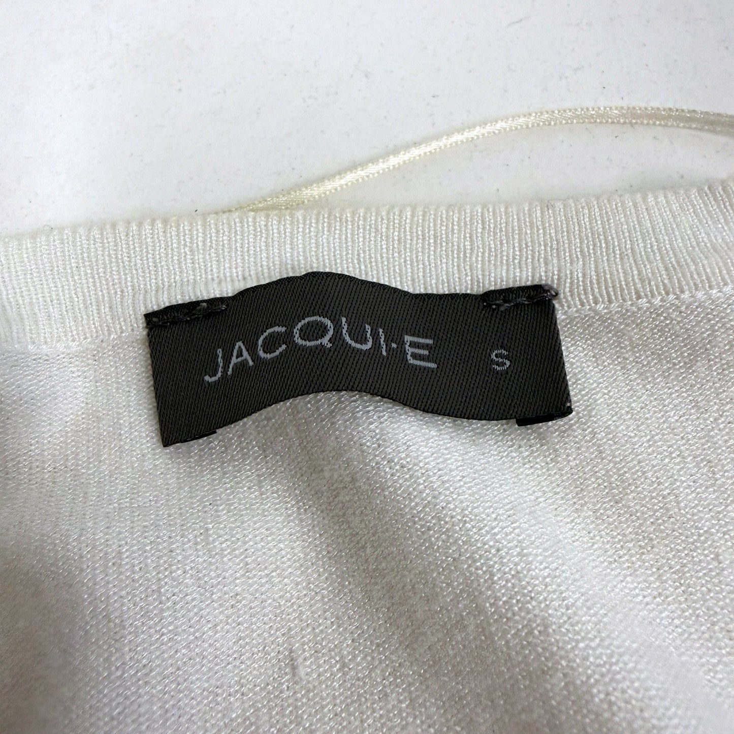 Jacqui.e Womens Knit Cropped Cardigan in White, Size S