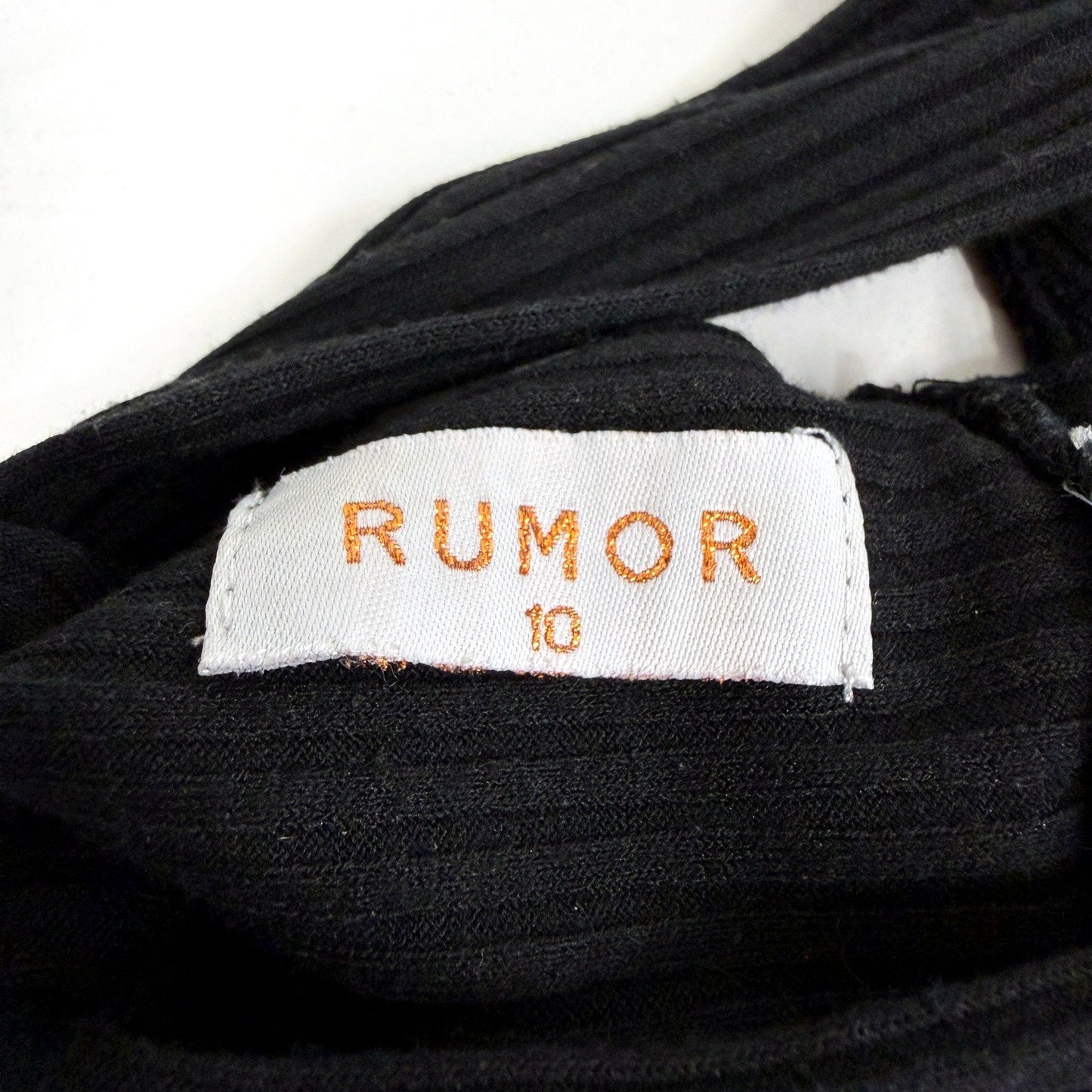 Rumor Womens Cropped Knit Bra Tie Up Top Casual Comfortable Black Size 10