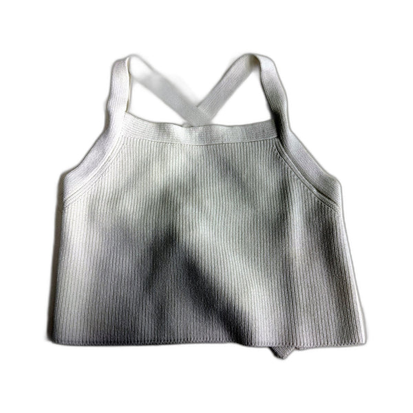 Subtitled Womens Lightweight Tie Up Tank Top Casual Sleeveless White Blouse Sz L