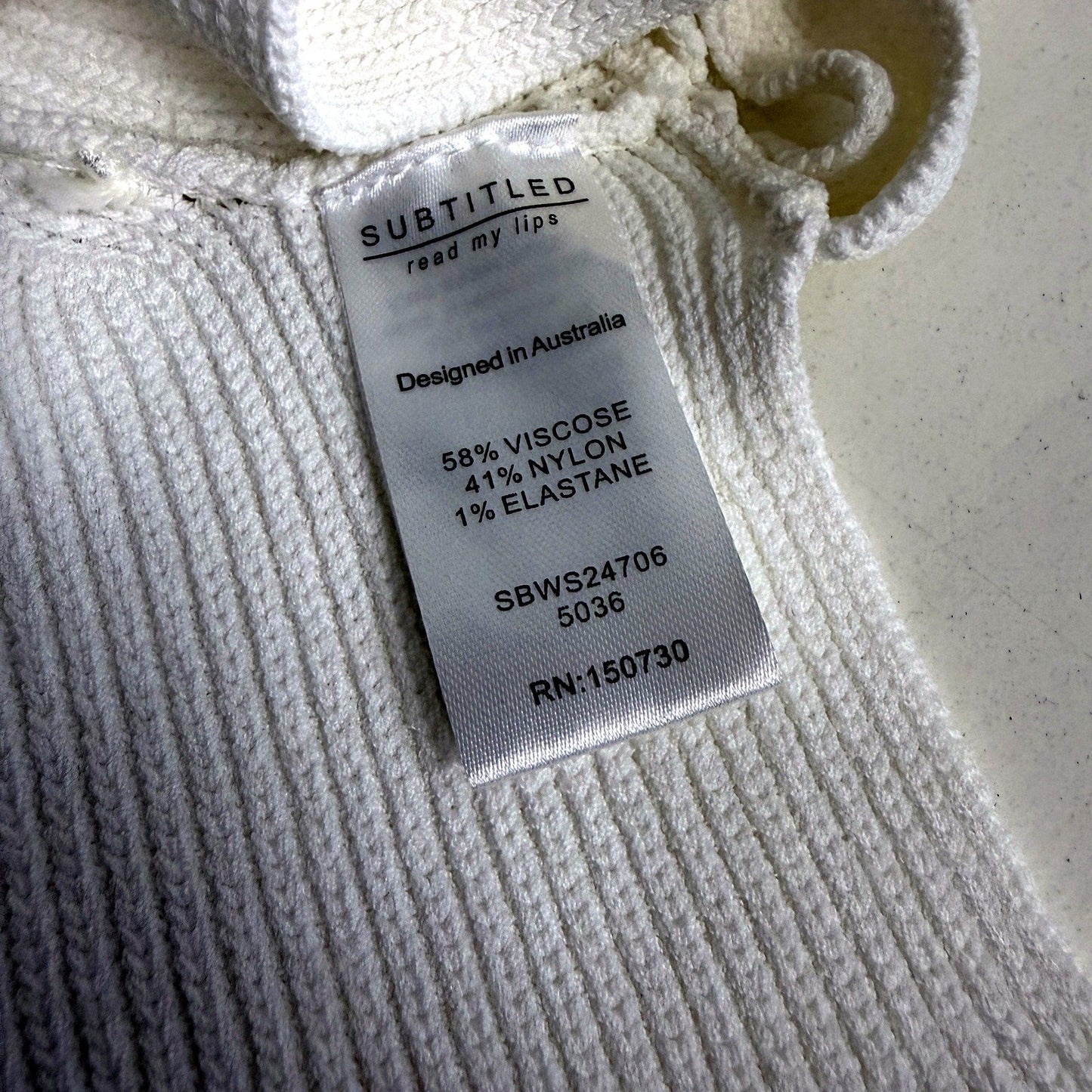 Subtitled Womens Lightweight Tie Up Tank Top Casual Sleeveless White Blouse Sz L