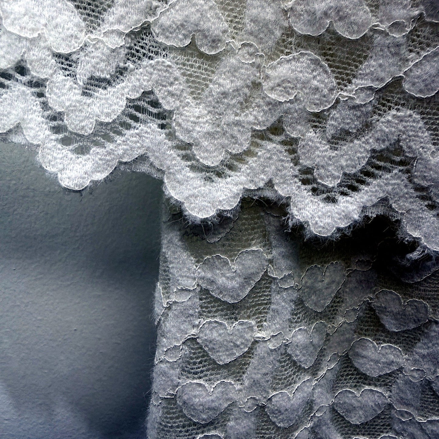 PT Womens Lace Vintage Blouse with Scalloped Neckline and Short Sleeves Ivory