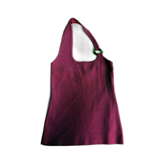 Glassons Womens Halter Top - Pink Lightweight Viscose Nylon Blouse Size M NEW