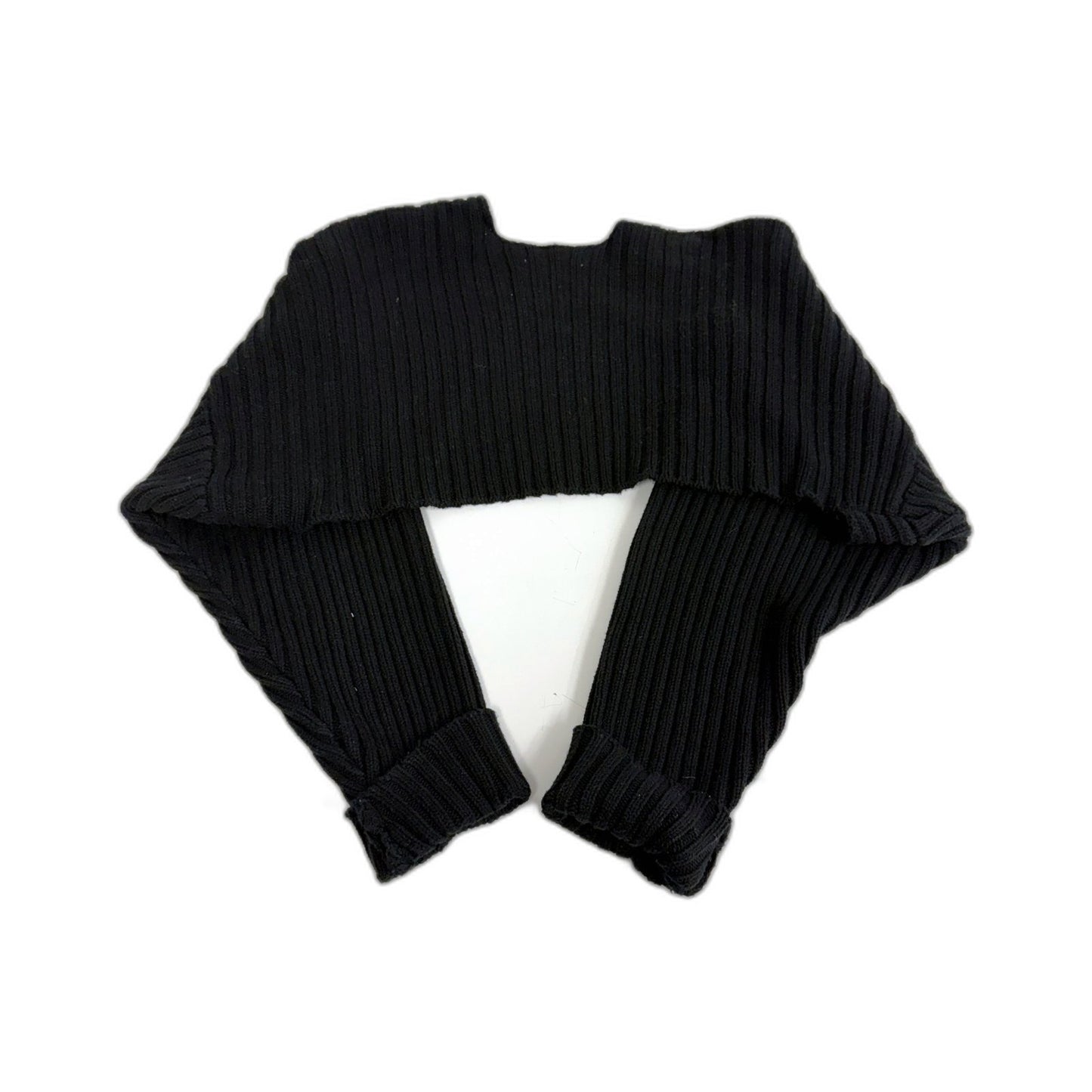 Glassons Womens Cropped Pleated Ruched Pullover Sweater in Black, Size M