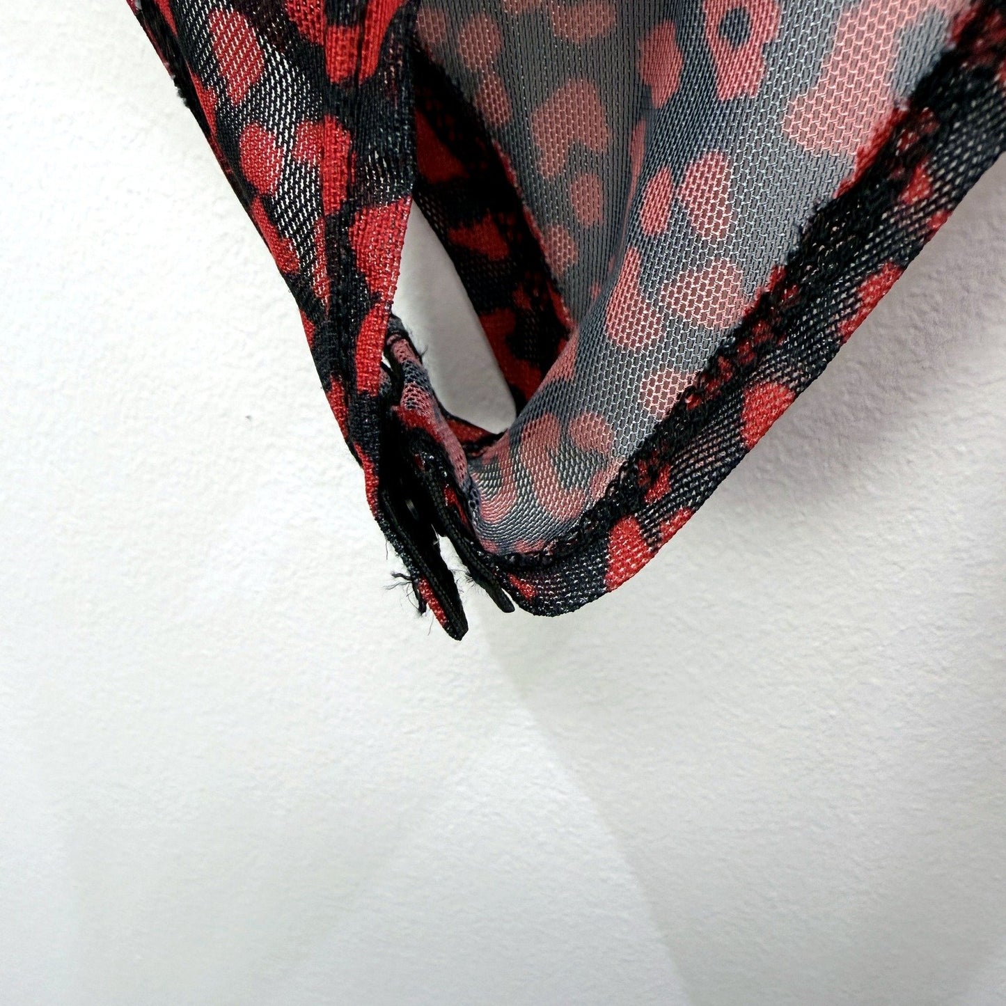 Cotton On Womens Leopard Print Bodysuit Long Sleeve Red Black Size XS/PP