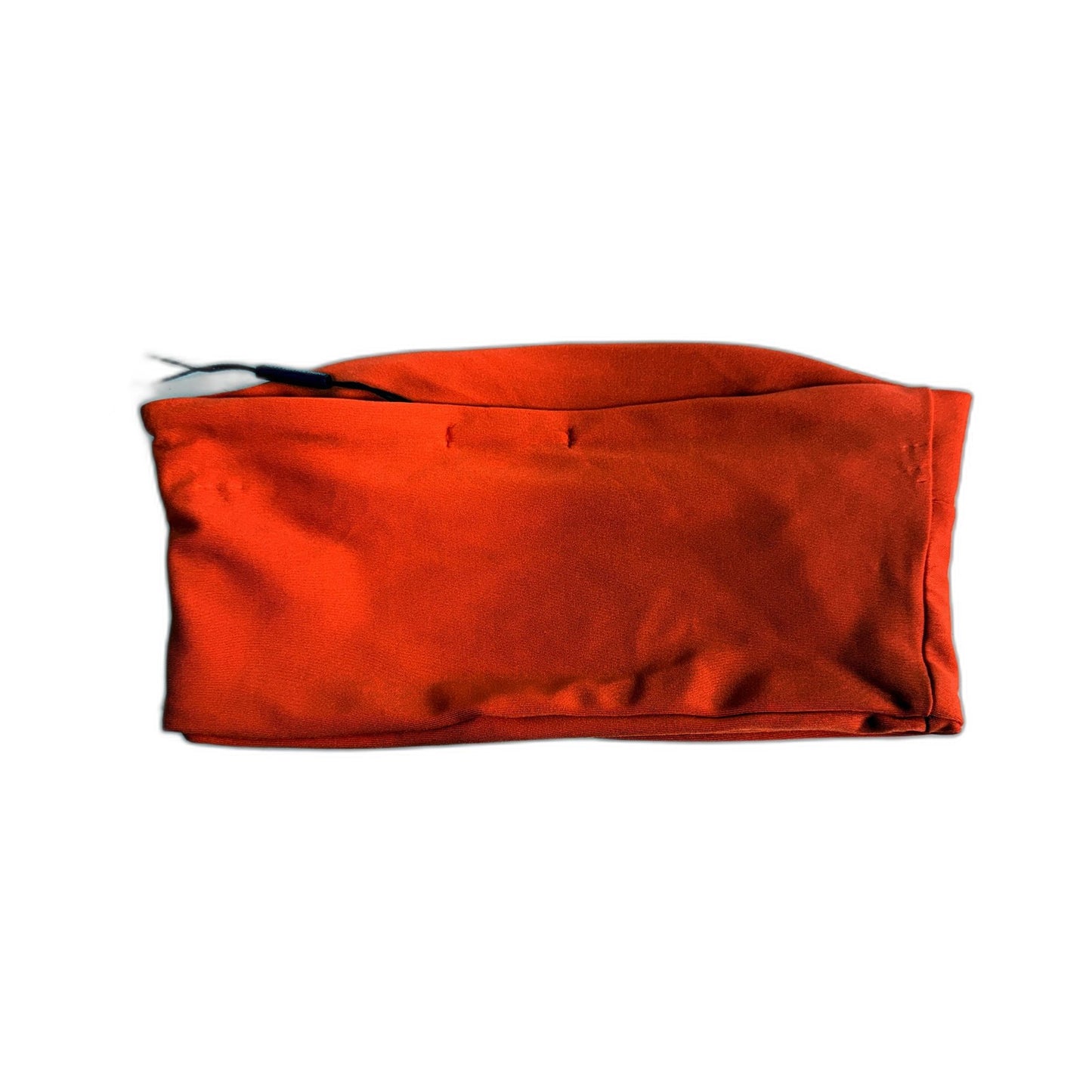 Pretty Little Thing Womens Cropped Tube Top in Orange, Size 6 NEW