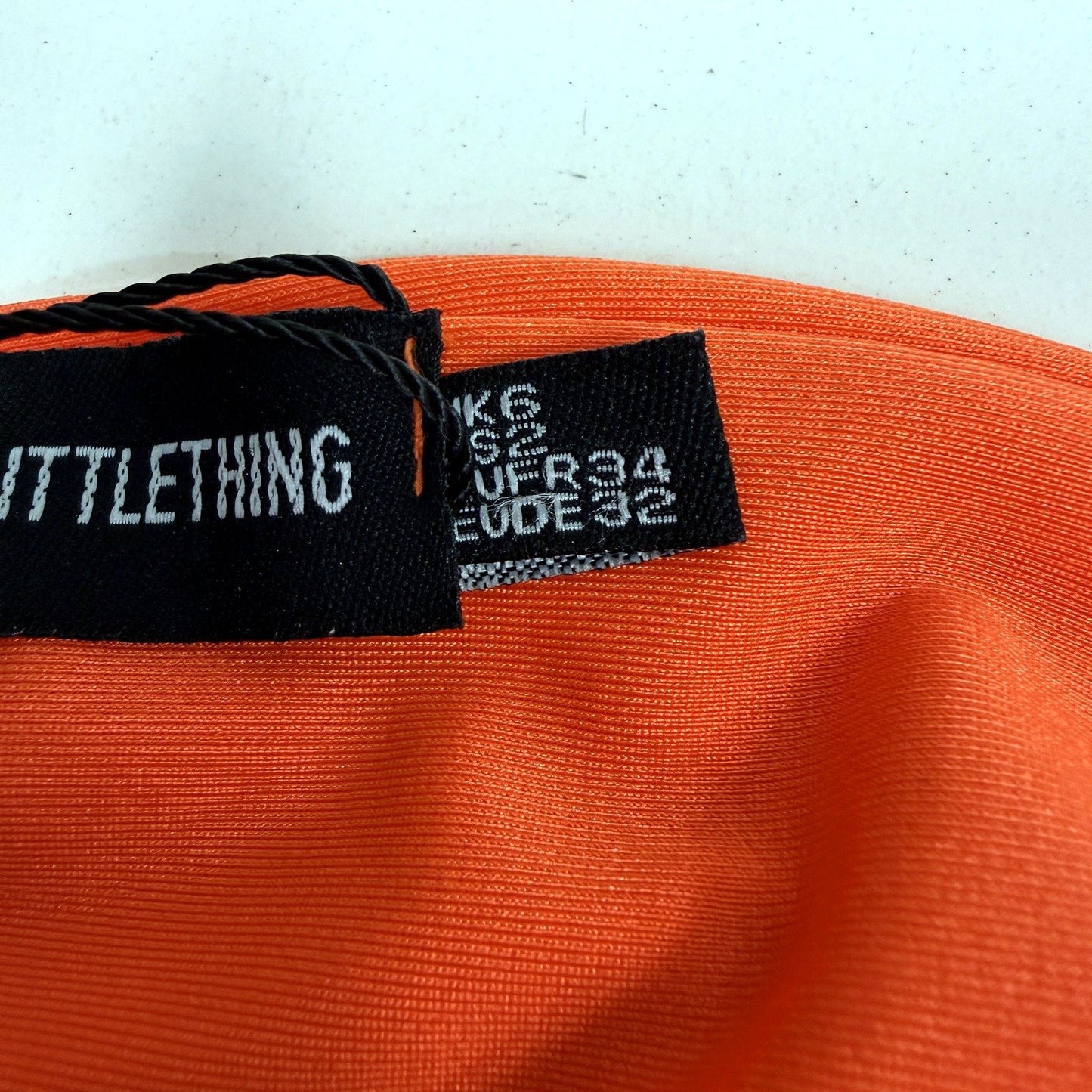 Pretty Little Thing Womens Cropped Tube Top in Orange, Size 6 NEW