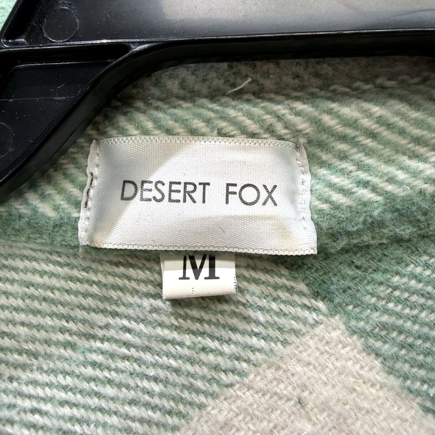 Desert Fox Womens Green Beige Plaid Flannel Jacket for Outdoor Wear Size M