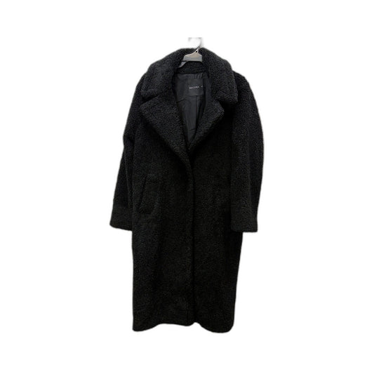 Decjuba Womens Plush Fuzzy Oversized Teddy Coat in Black, Size M