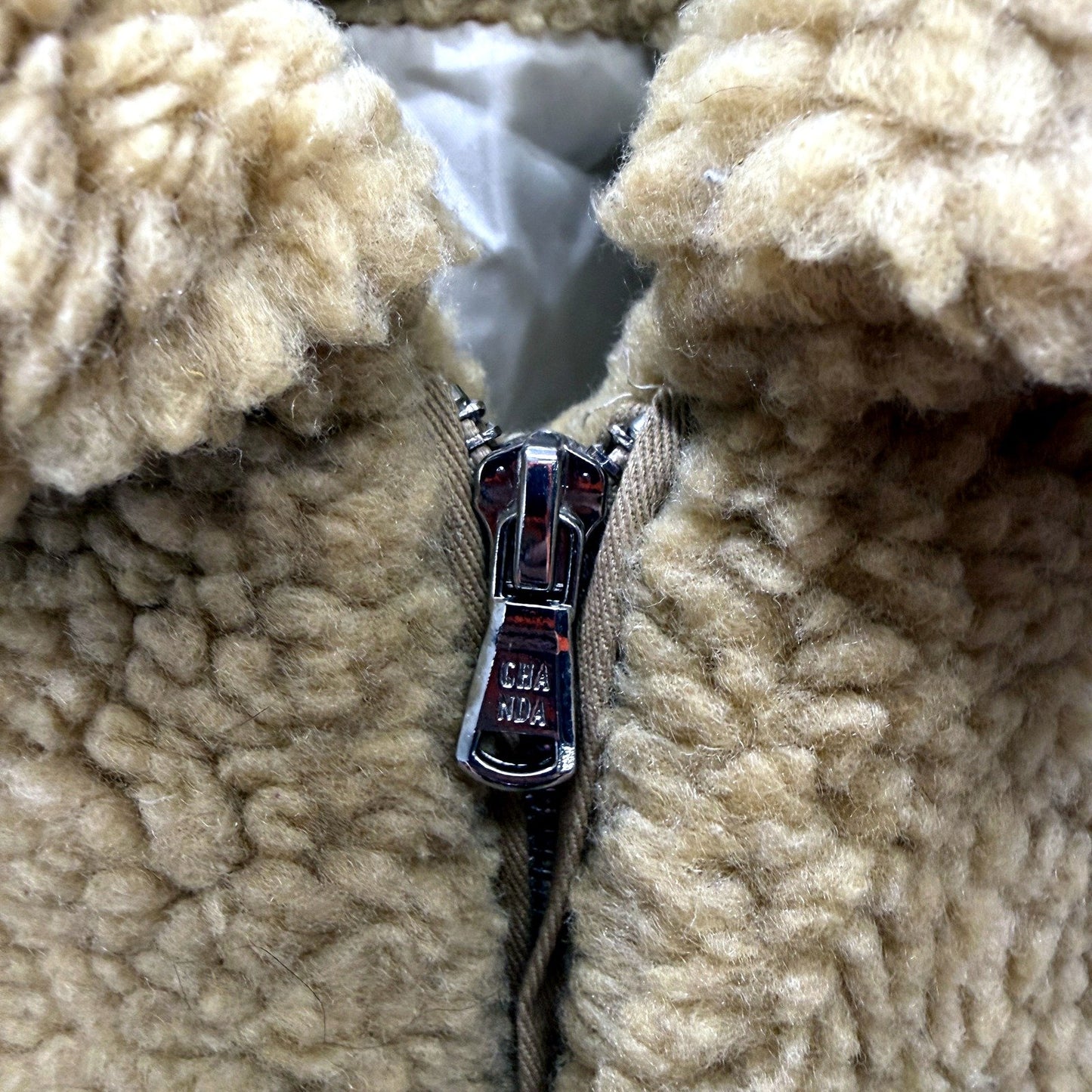 Ghanda Womens Teddy Coat Pullover Sweatshirt Sherpa Fleece Tan/Brown Size XS/S