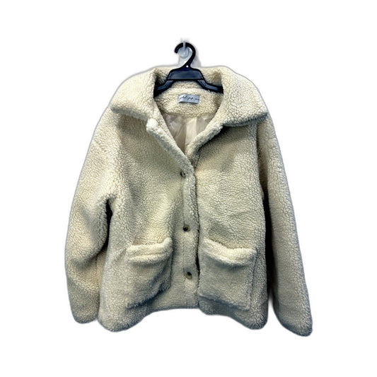 Petal + Pup Womens Teddy Coat Fuzzy Cozy Pullover Sweatshirt Jacket White/Cream