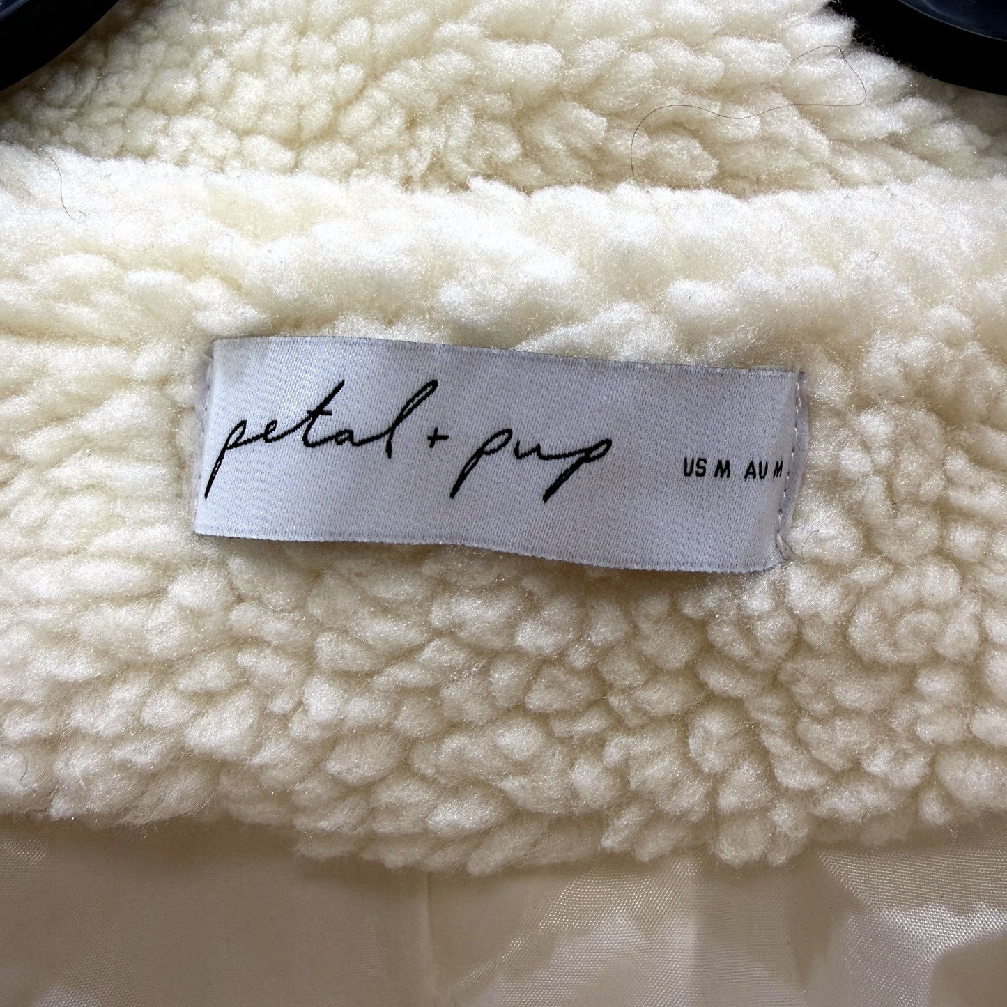 Petal + Pup Womens Teddy Coat Fuzzy Cozy Pullover Sweatshirt Jacket White/Cream