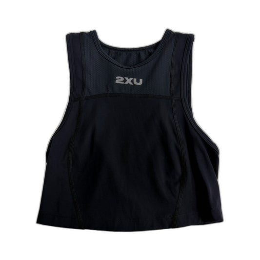 2XU Womens Breathable Moisture-Wicking Workout Tank Top in Black for Petite