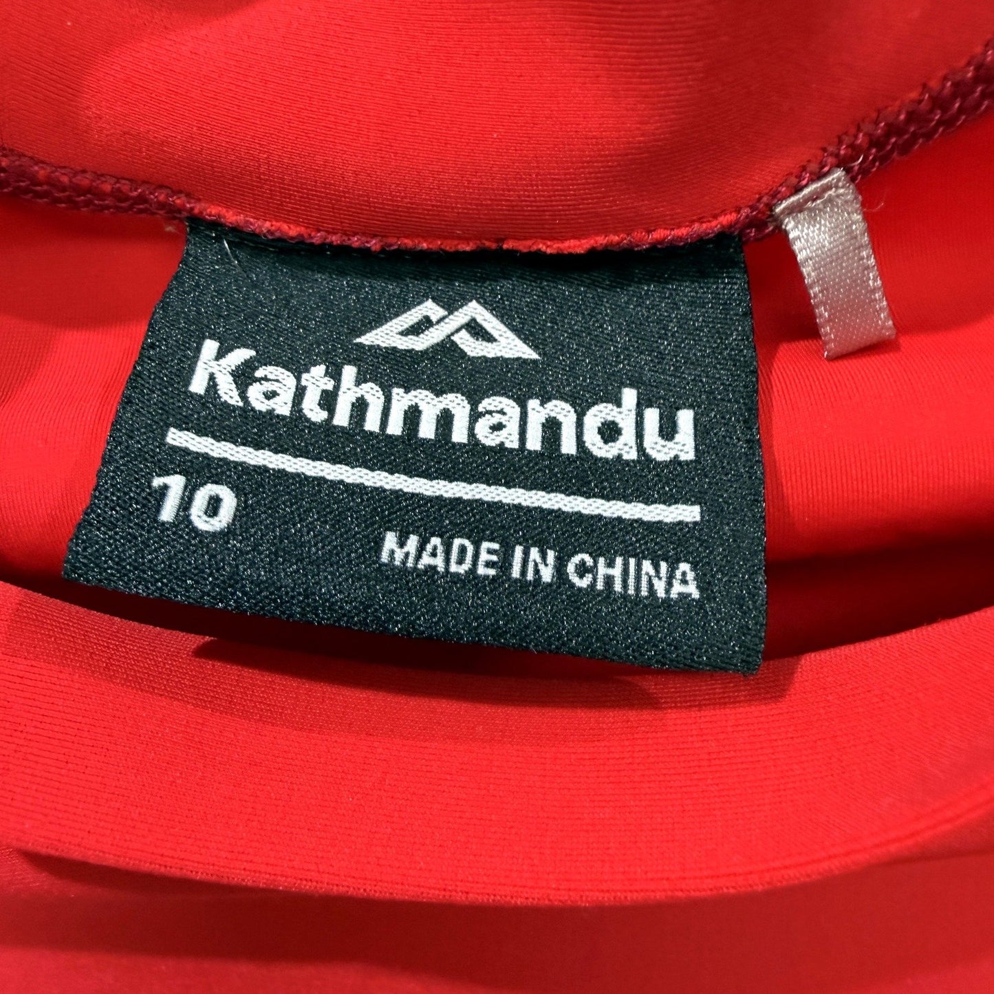 Kathmandu Womens Mock Neck Pullover Sweatshirt in Red - Activewear Size 10