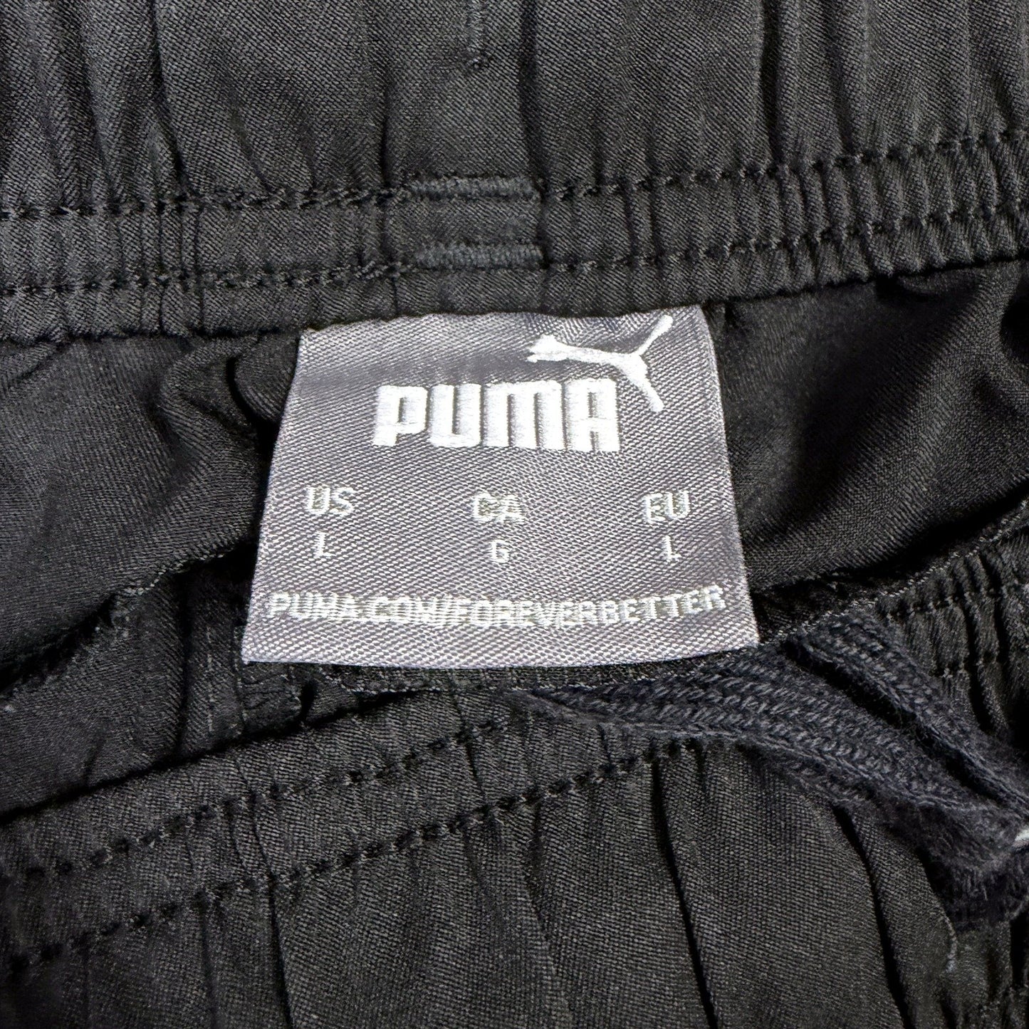 Puma Mens Polyester Shorts with Elastic Waist and Pockets in Black, Size L