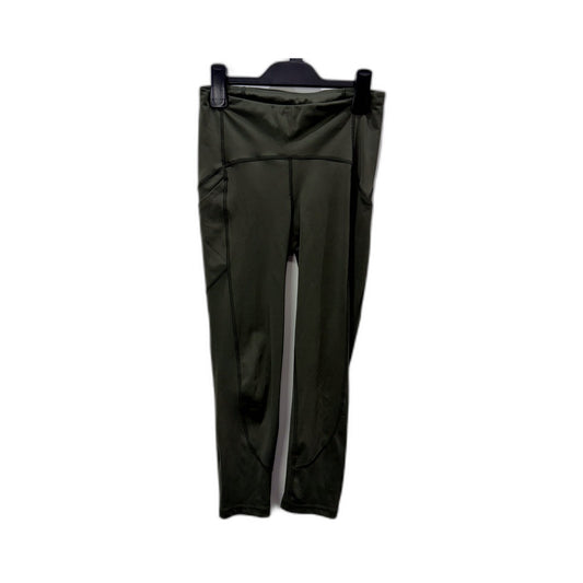 Crane Womens Olive Green Recycled Polyester Activewear Tights Size S