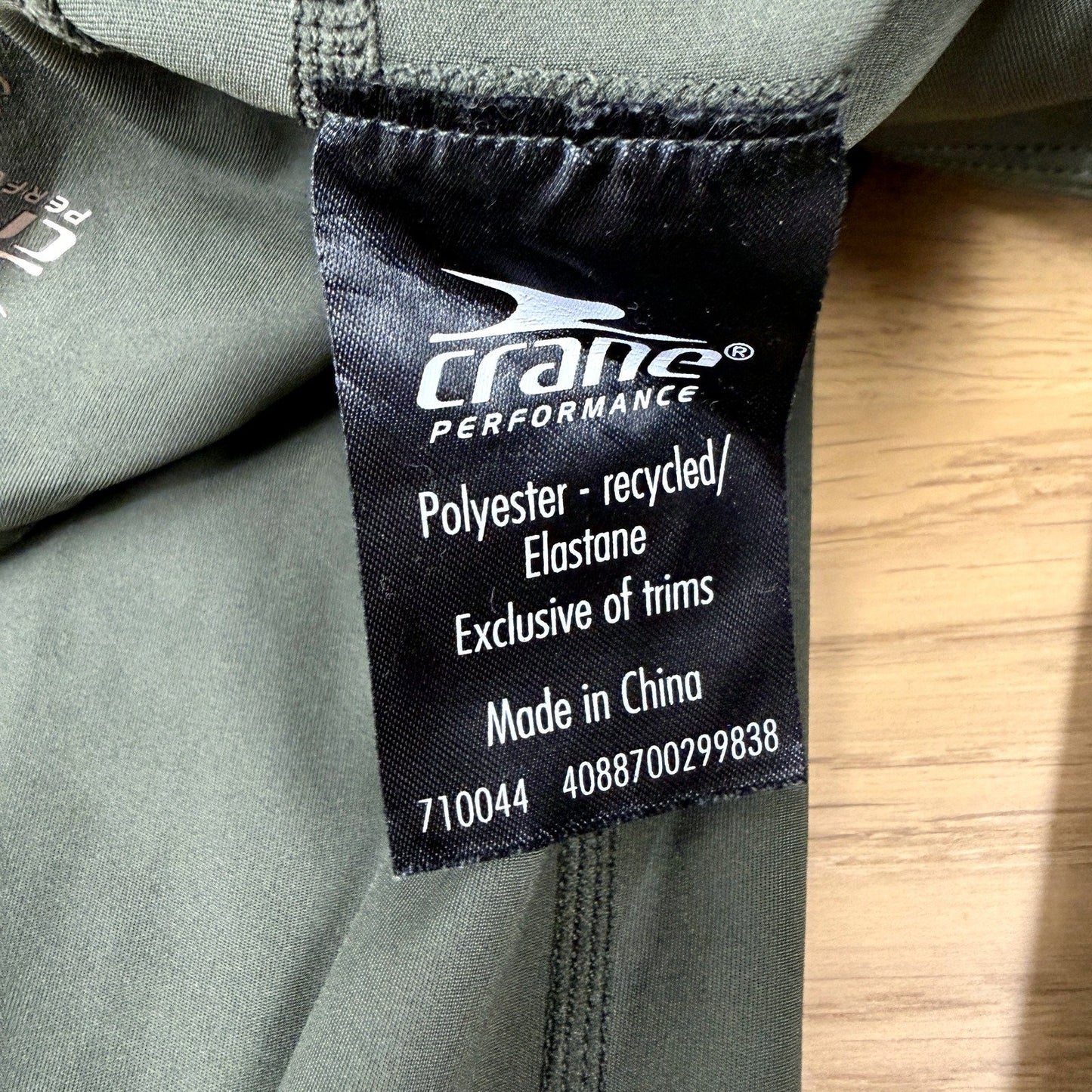 Crane Womens Olive Green Recycled Polyester Activewear Tights Size S
