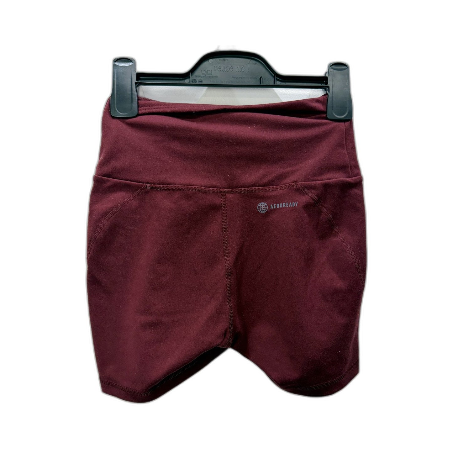 adidas Womens Burgundy Workout Shorts Aeroready Active Lifestyle Size 8