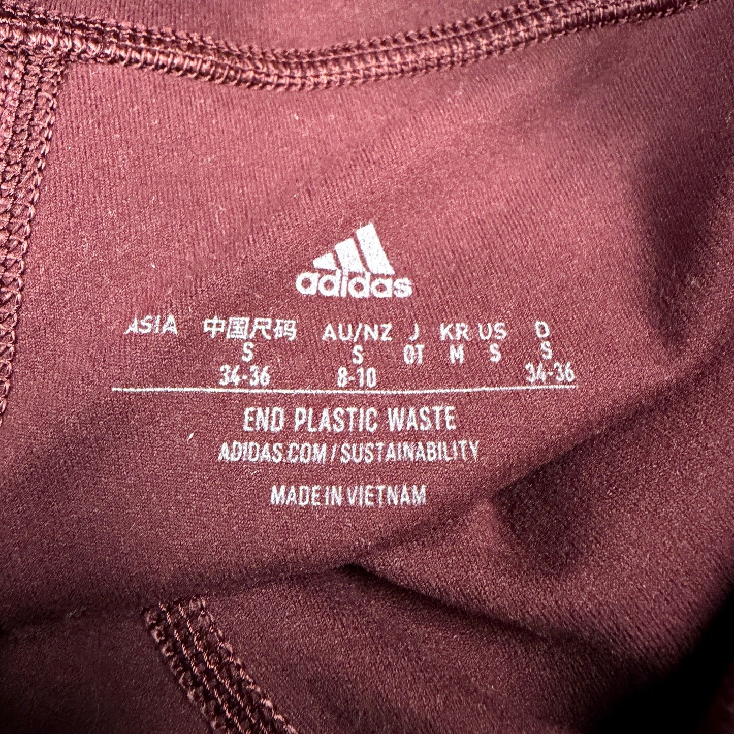 adidas Womens Burgundy Workout Shorts Aeroready Active Lifestyle Size 8