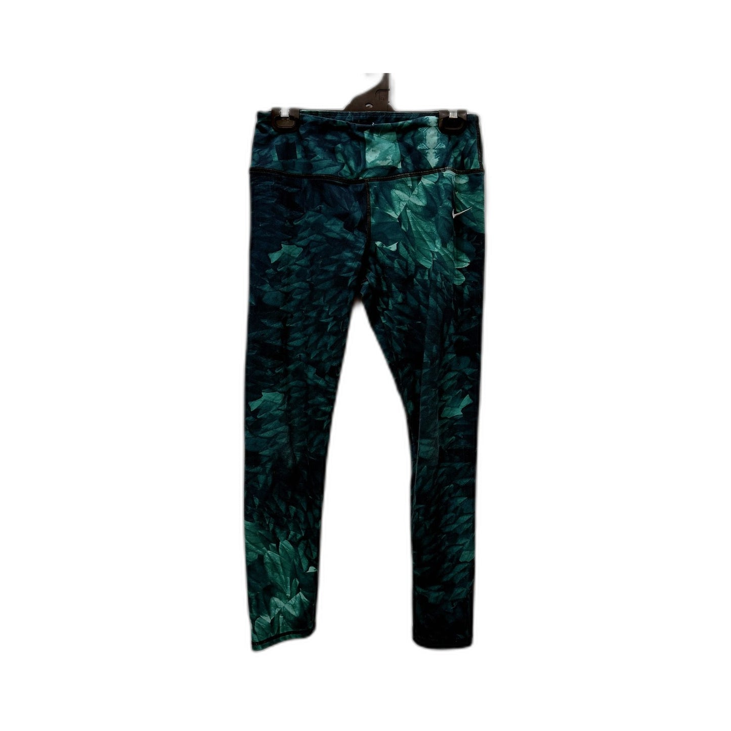 Nike Womens High Waisted Printed Green Teal Leggings XL Size