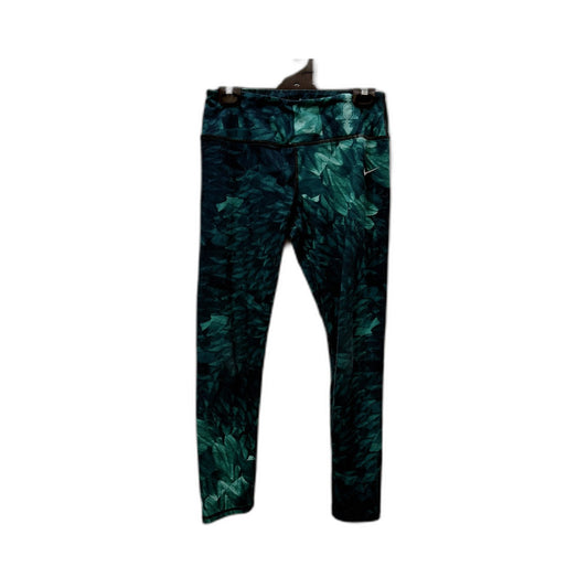 Nike Womens High Waisted Printed Green Teal Leggings XL Size