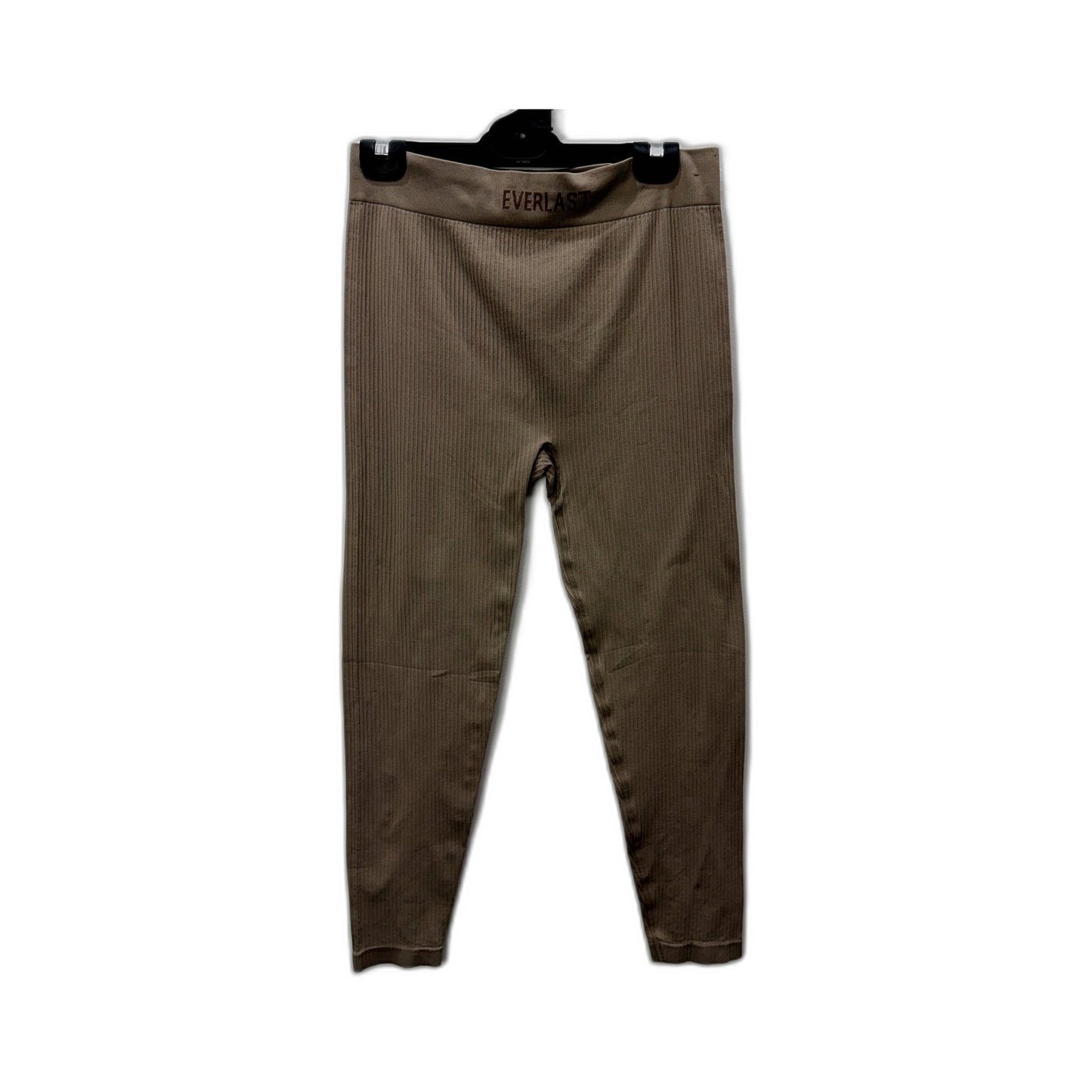 Everlast Womens Ribbed High Waisted Olive Green Leggings Size 16 NEW