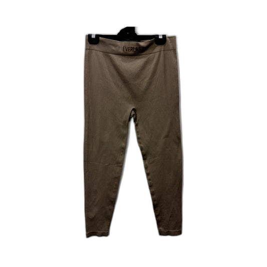 Everlast Womens Ribbed High Waisted Olive Green Leggings Size 16 NEW