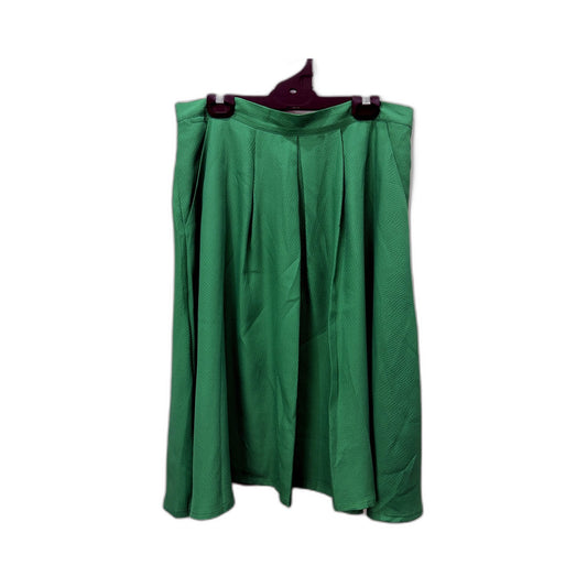 Portmans Womens Green Pleated Skirt Casual Feminine Comfortable Size 14 NEW