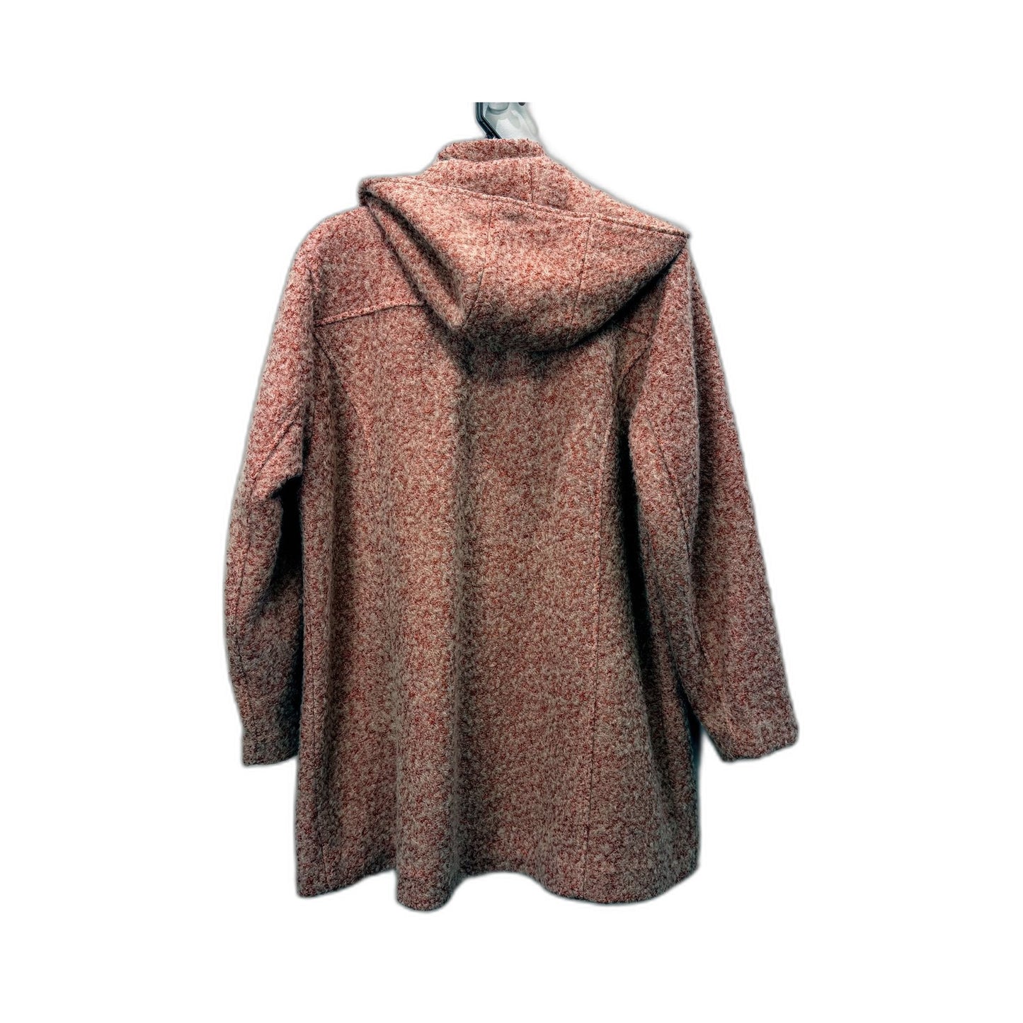 Virtuelle Womens Zip Up Hooded Pullover Sweater Pink/Beige Blend Size 16