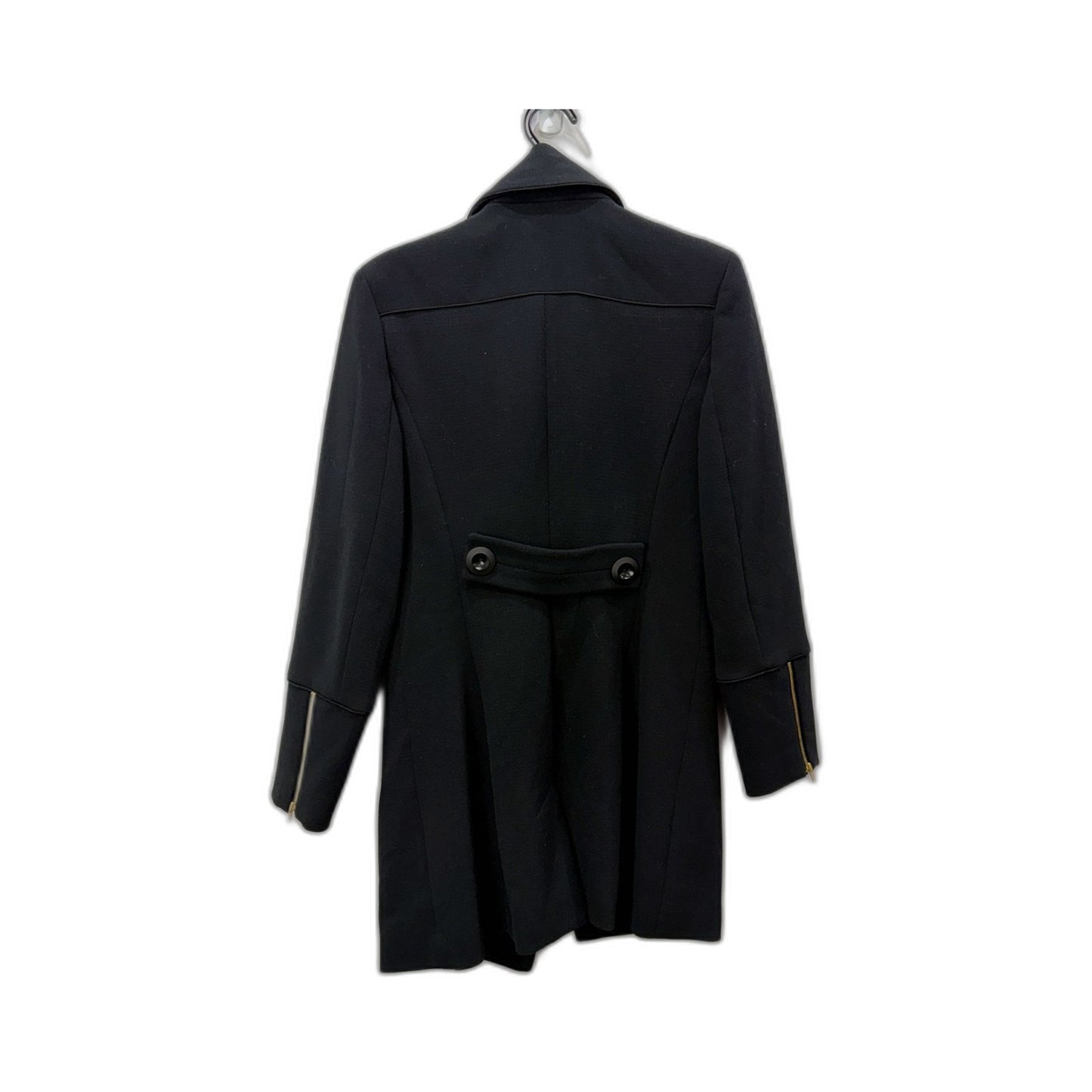 Portmans Womens Wool Blend Double Breasted Belted Coat in Black Size 8