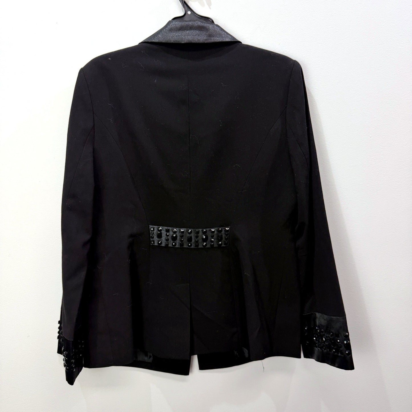 Together Womens Studded Embellished Black Blazer Jacket for Size 42