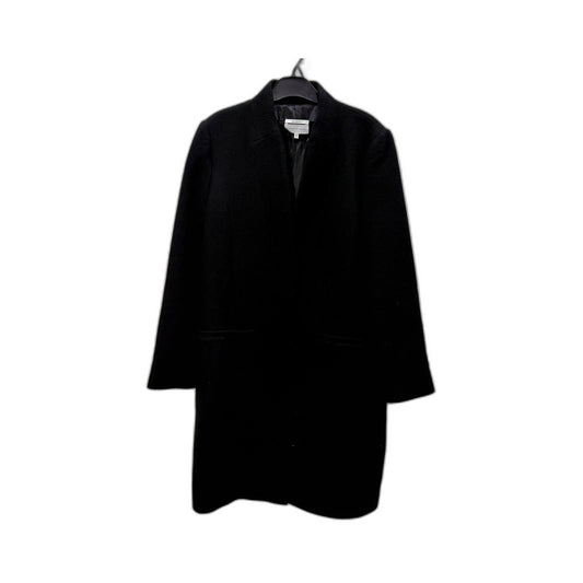 Veronika Maine Womens Wool Coat Black Warm Lightweight Outerwear Size 14