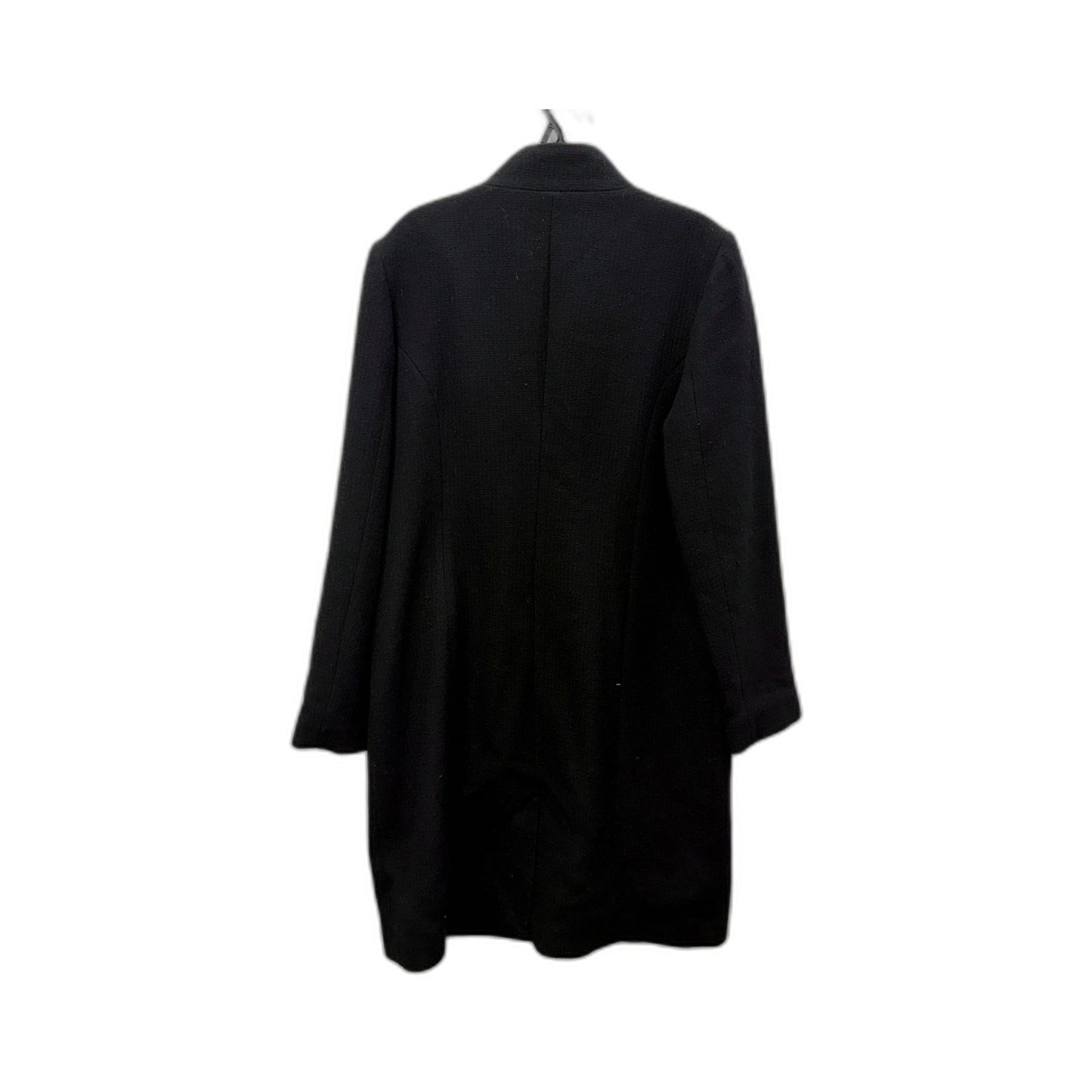 Veronika Maine Womens Wool Coat Black Warm Lightweight Outerwear Size 14