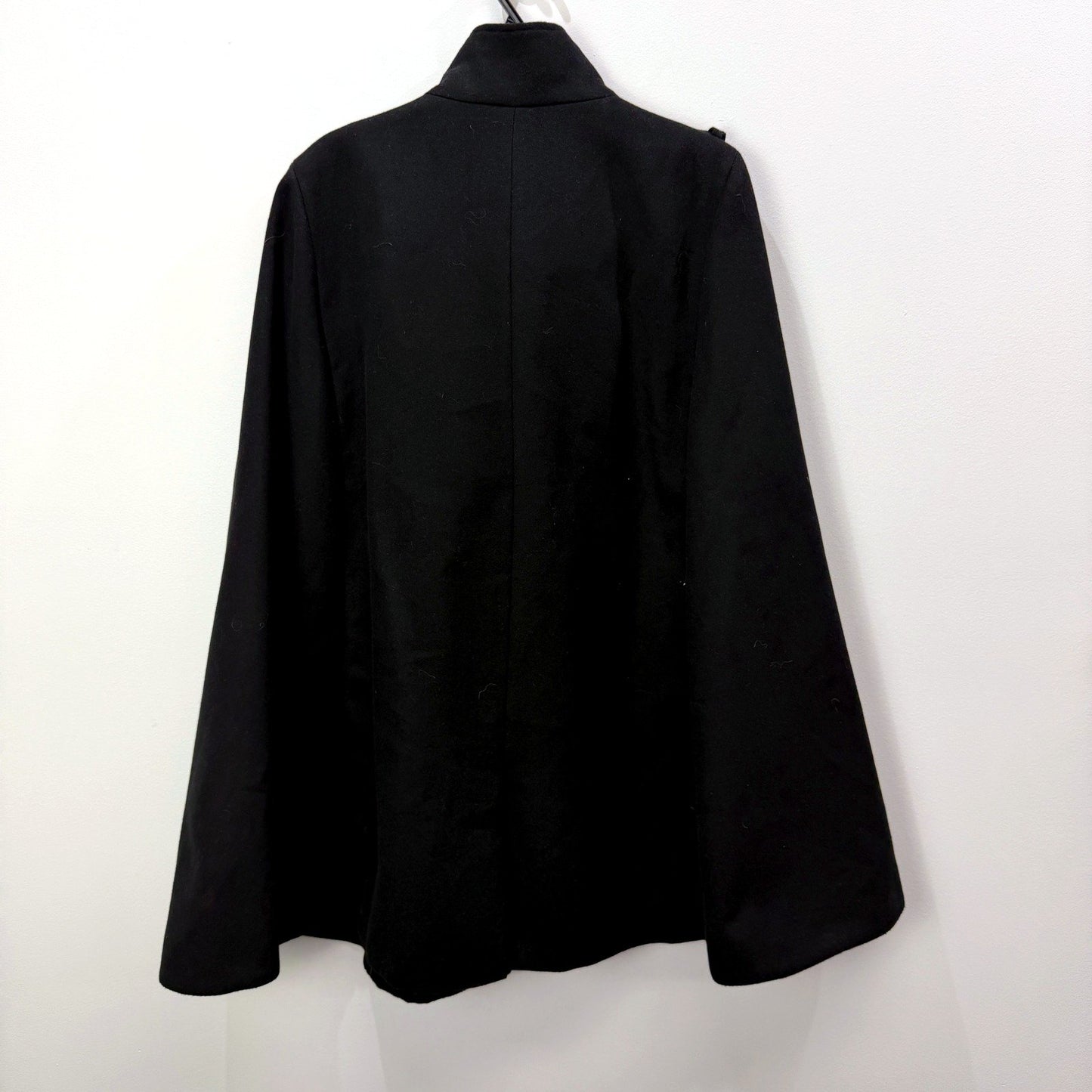 Forever New Womens Oversized Double Breasted Poncho Coat Black Size 10