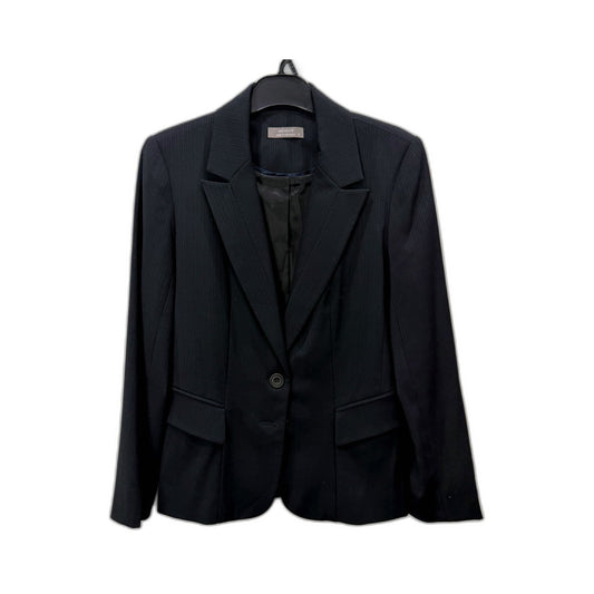 Jacqui-E Womens Peplum Tailored Black Blazer for Office Wear, Size 8